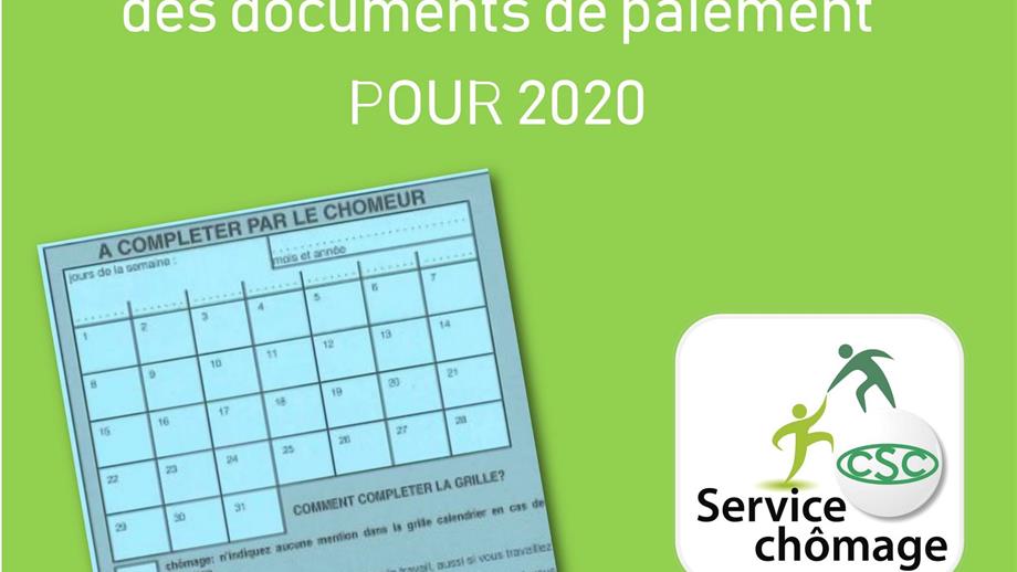 Calendrier du ramassage des cartes chômage pour 2020