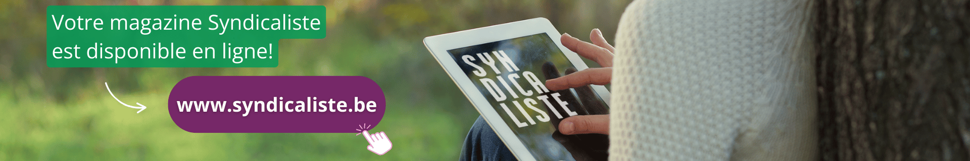 Syndicaliste.be image promotionnelle pour la plateforme syndicaliste